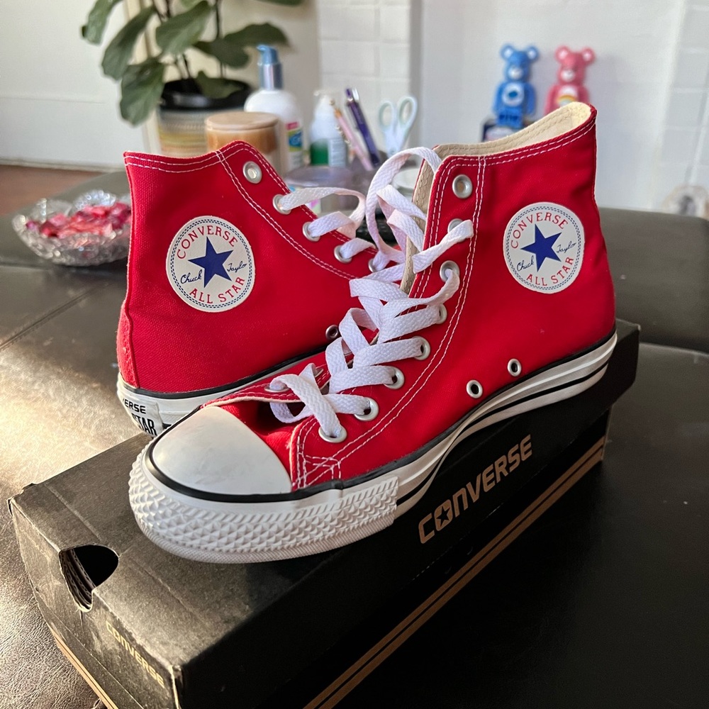 Womens Red Converse Sneakers